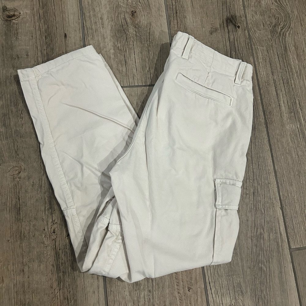 Zara Men's Cream Cargo Pants